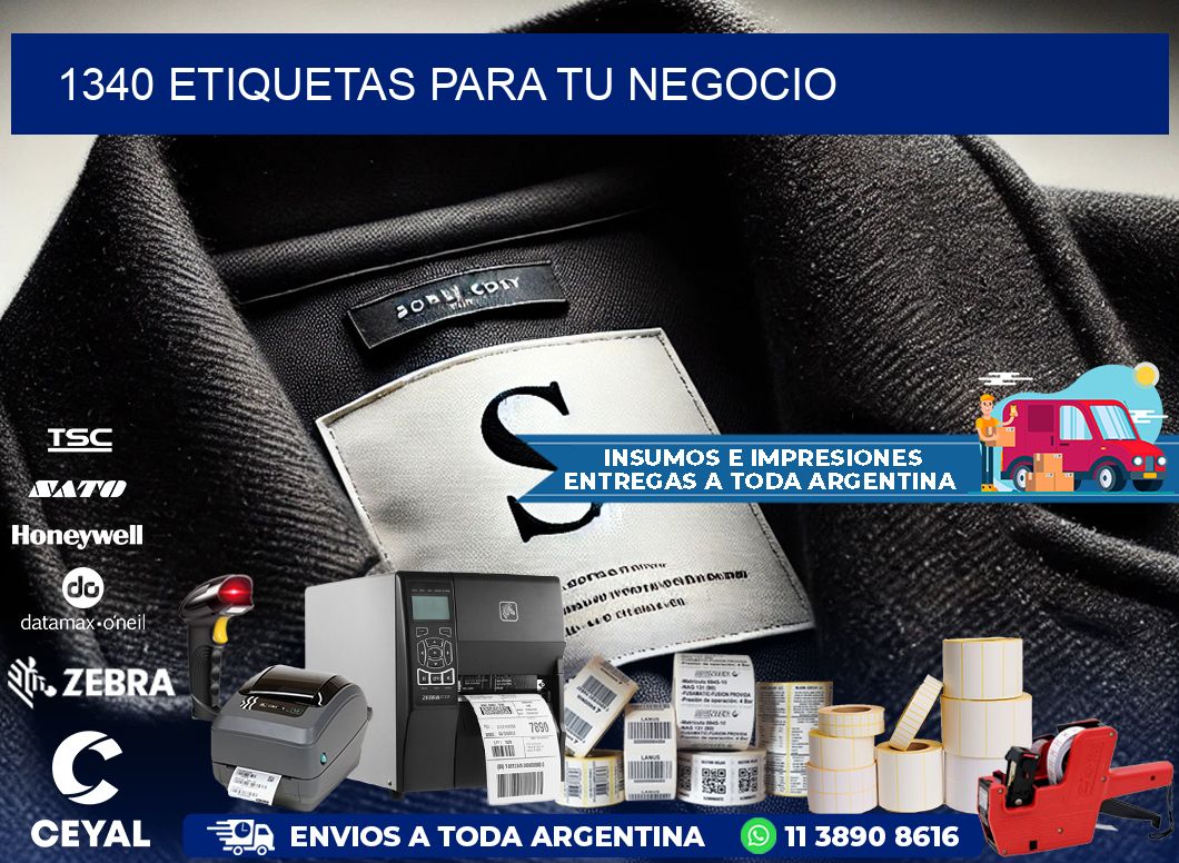 1340 etiquetas para tu negocio