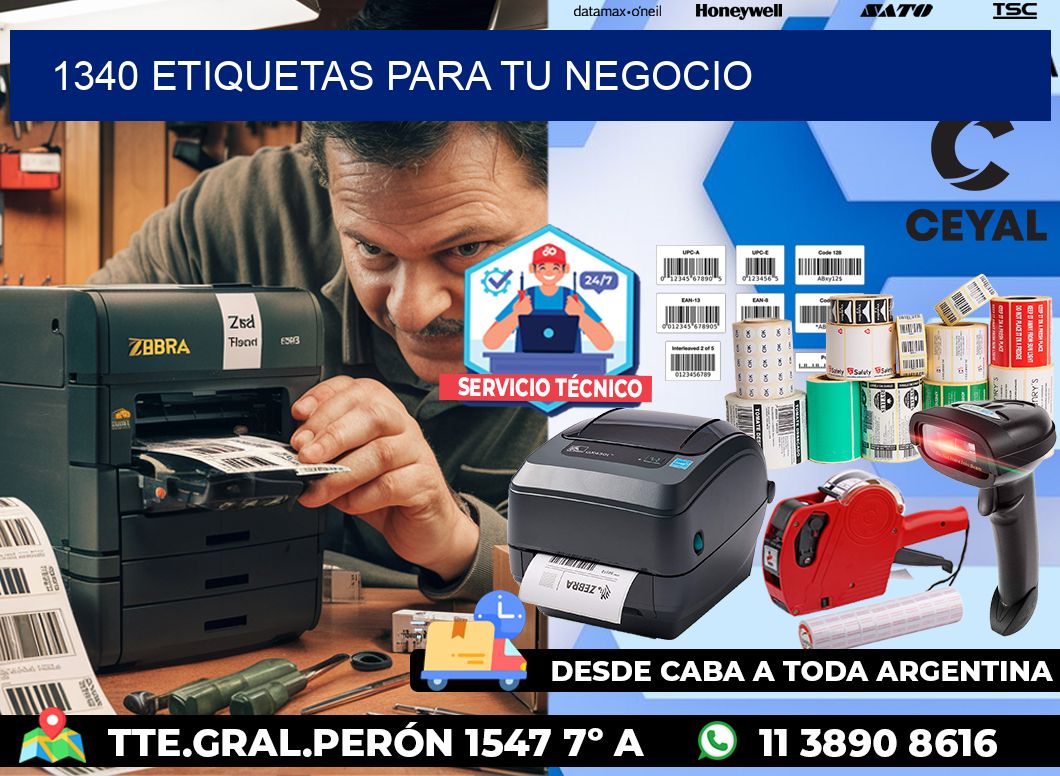 1340 etiquetas para tu negocio