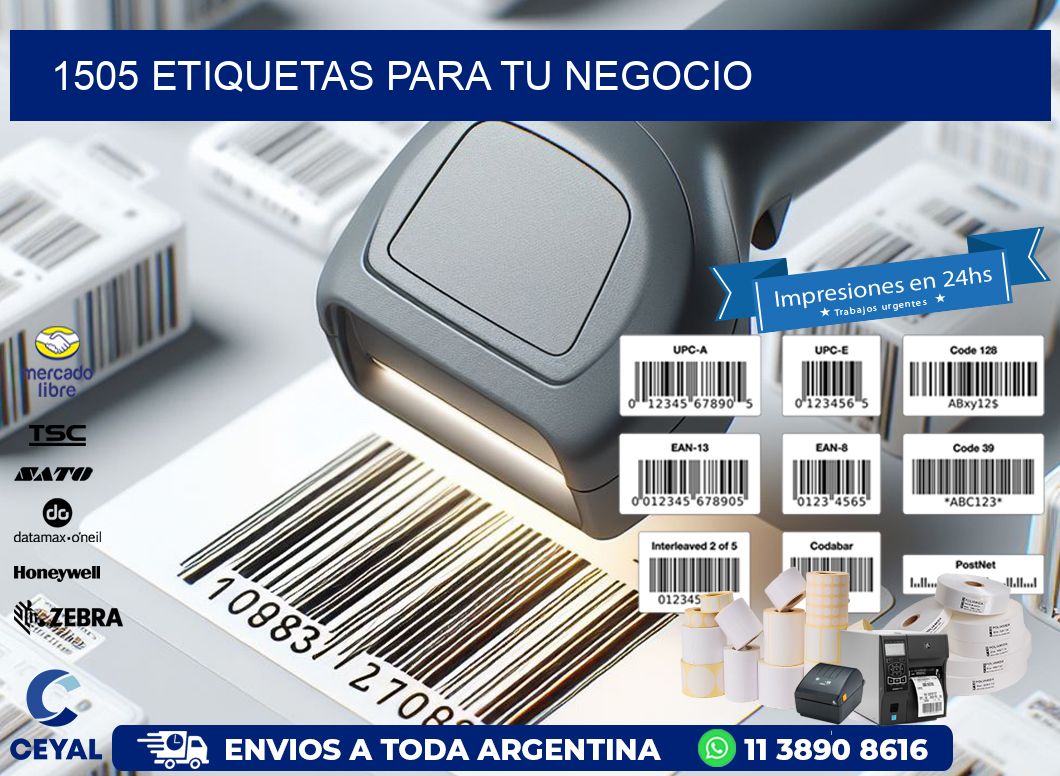 1505 etiquetas para tu negocio