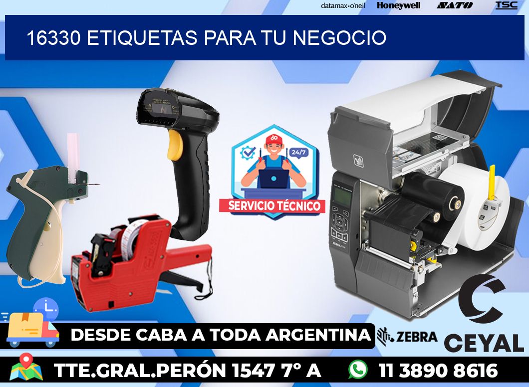 16330 etiquetas para tu negocio