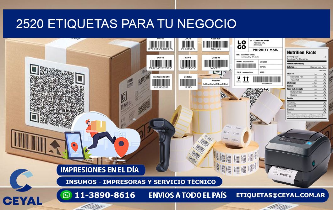 2520 etiquetas para tu negocio