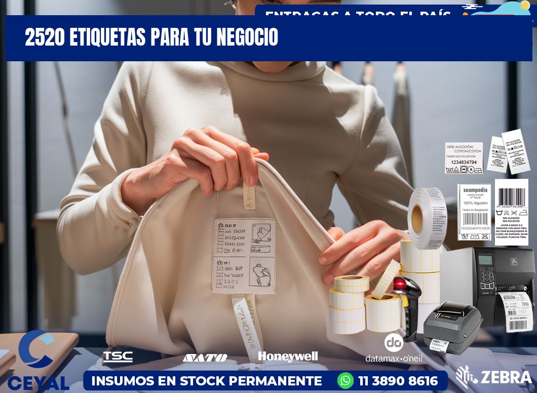 2520 etiquetas para tu negocio