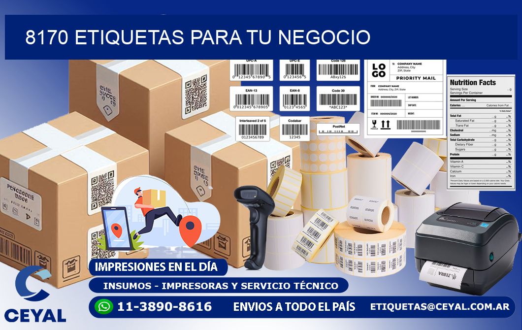 8170 etiquetas para tu negocio