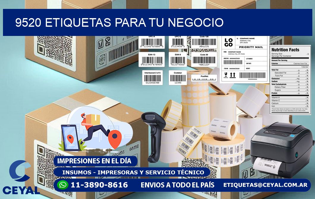 9520 etiquetas para tu negocio