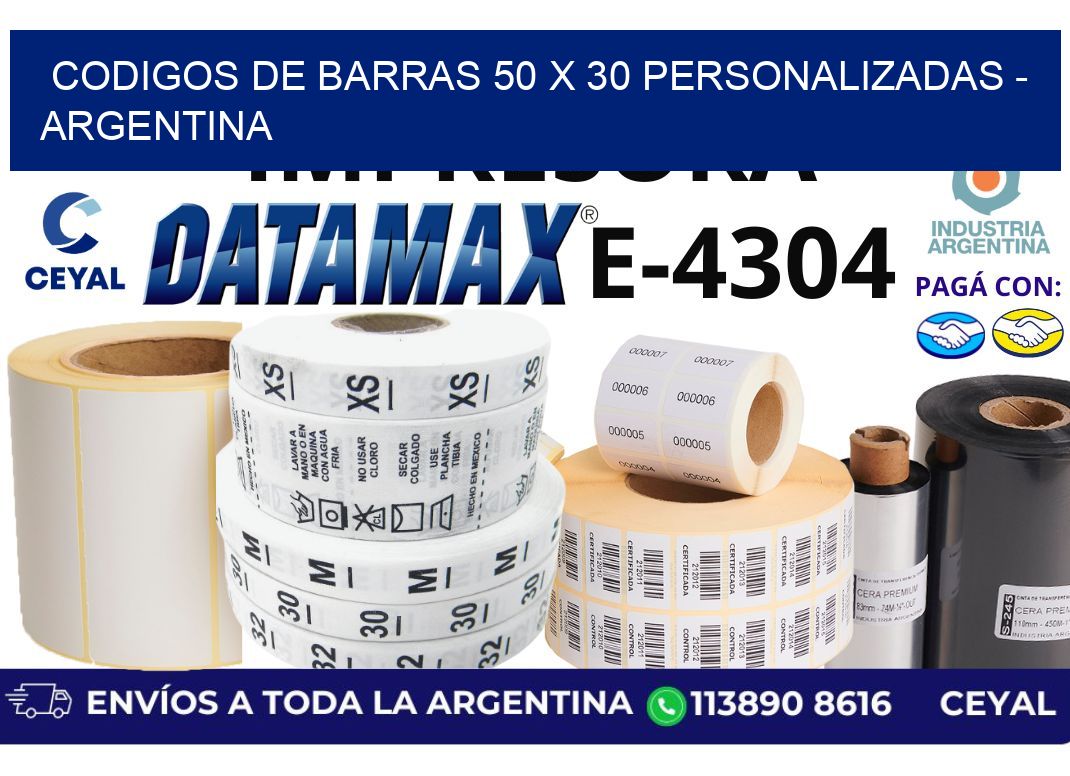 codigos de barras 50 x 30 personalizadas – Argentina