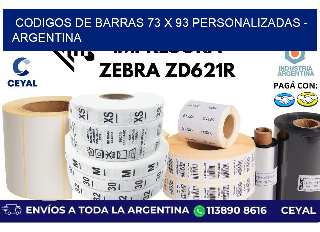 codigos de barras 73 x 93 personalizadas – Argentina