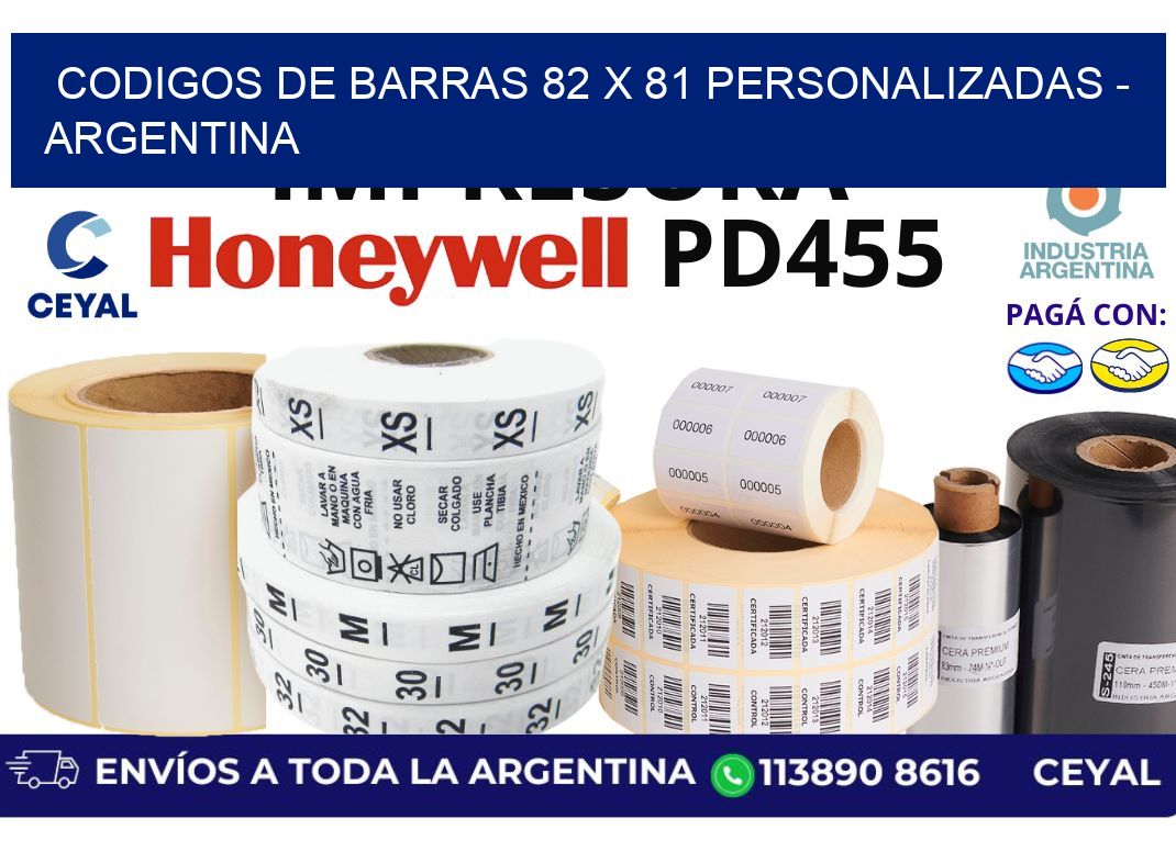 codigos de barras 82 x 81 personalizadas - Argentina