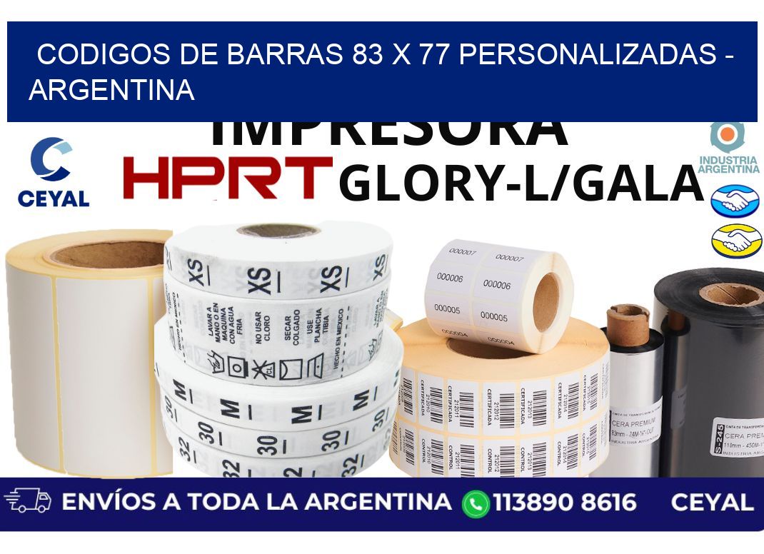 codigos de barras 83 x 77 personalizadas – Argentina