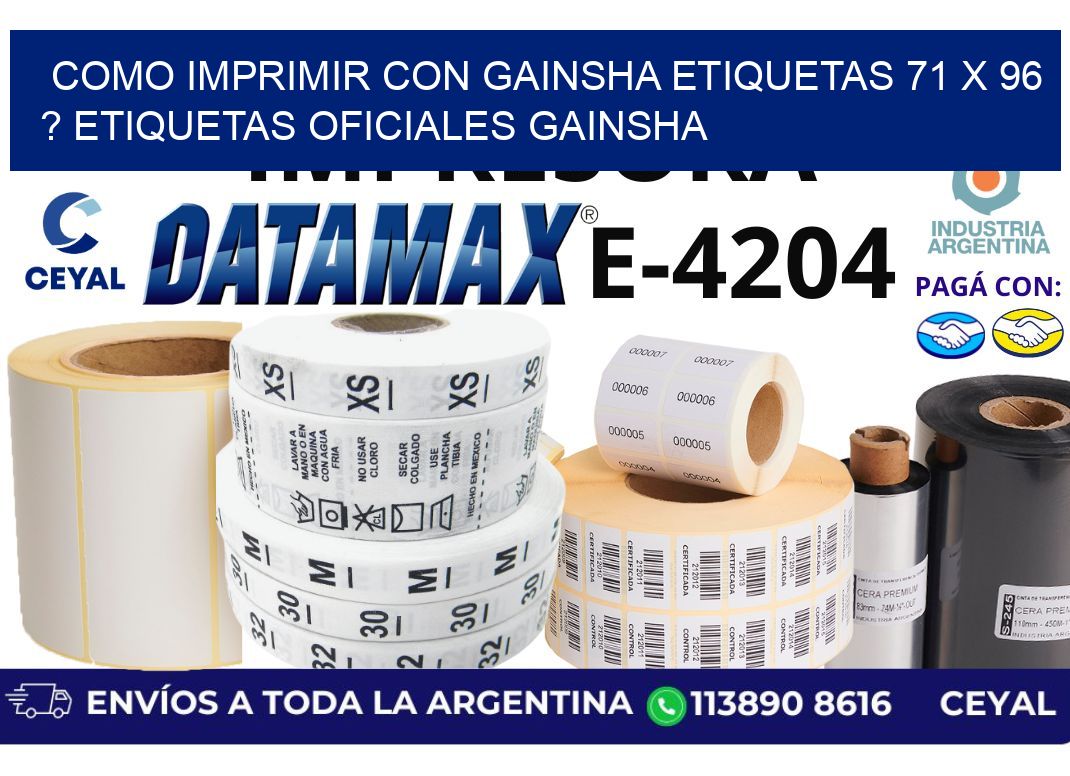 como imprimir con gainsha etiquetas 71 x 96 ? etiquetas oficiales gainsha