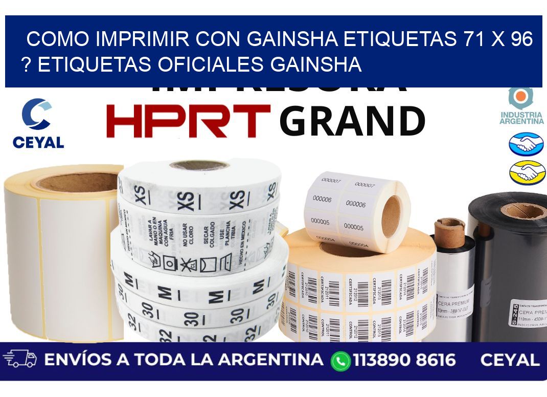 como imprimir con gainsha etiquetas 71 x 96 ? etiquetas oficiales gainsha