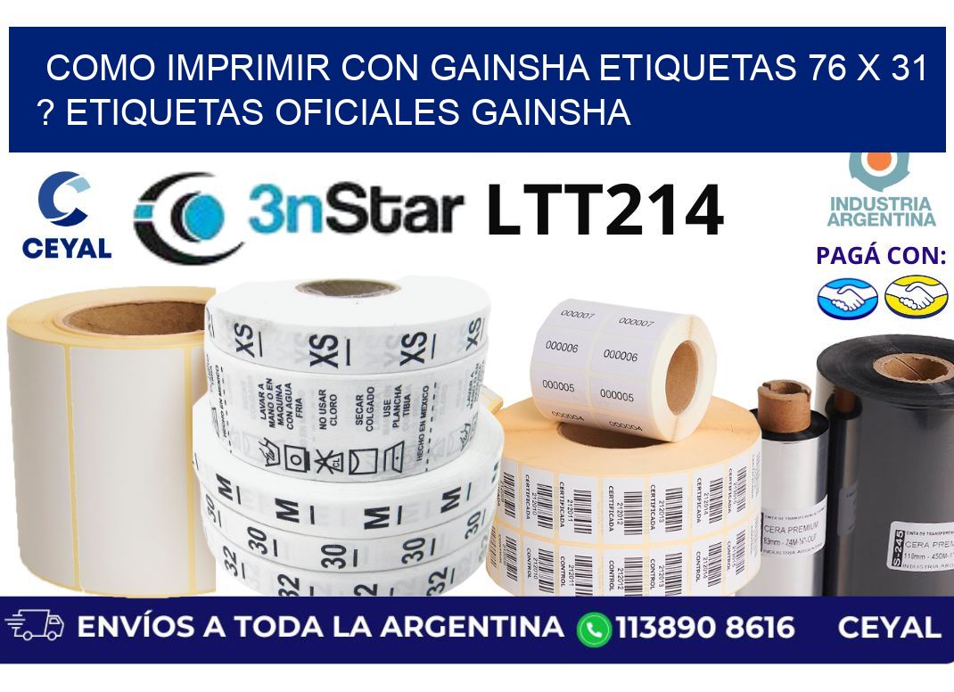 como imprimir con gainsha etiquetas 76 x 31 ? etiquetas oficiales gainsha