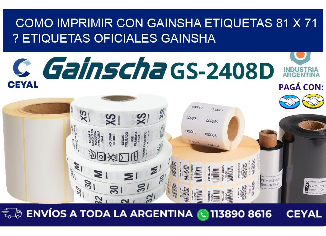 como imprimir con gainsha etiquetas 81 x 71 ? etiquetas oficiales gainsha