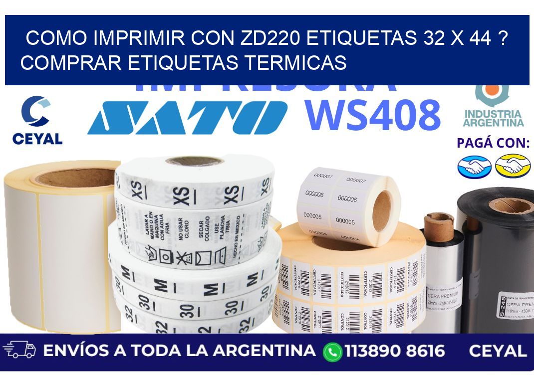 como imprimir con zd220 etiquetas 32 x 44 ? Comprar Etiquetas termicas