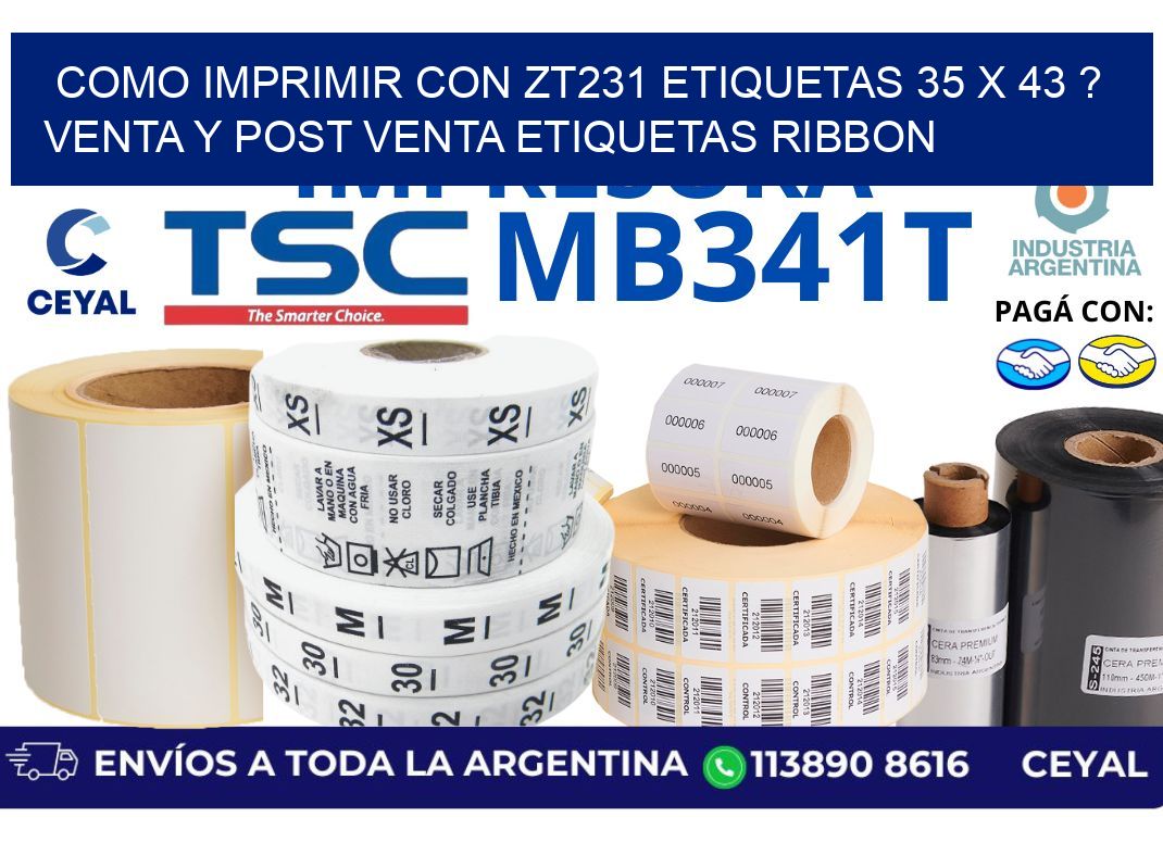 como imprimir con zt231 etiquetas 35 x 43 ? Venta y post venta etiquetas ribbon