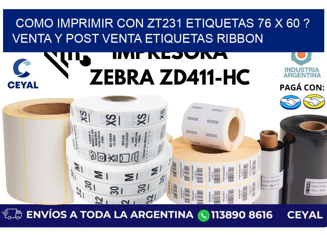 como imprimir con zt231 etiquetas 76 x 60 ? Venta y post venta etiquetas ribbon