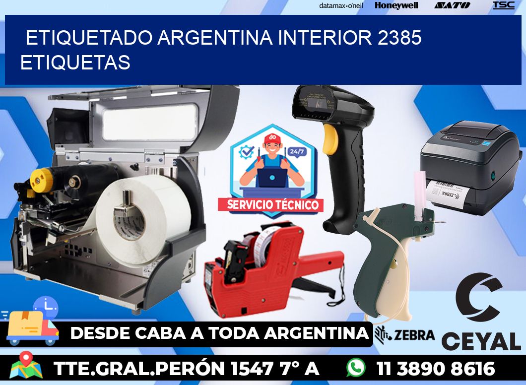 etiquetado argentina interior 2385 etiquetas
