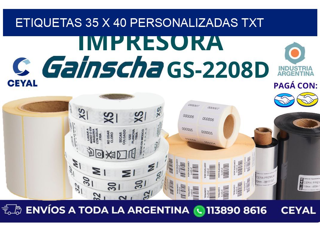 etiquetas 35 x 40 personalizadas txt