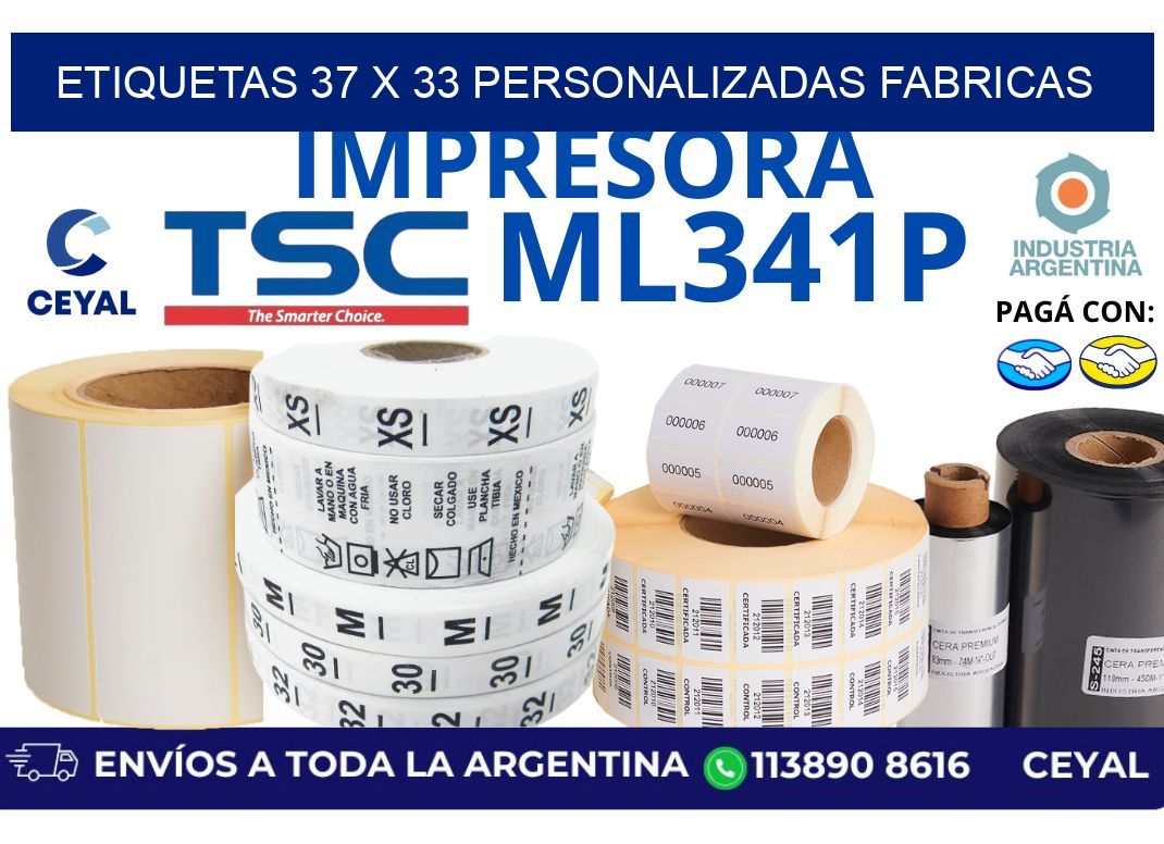etiquetas 37 x 33 personalizadas fabricas
