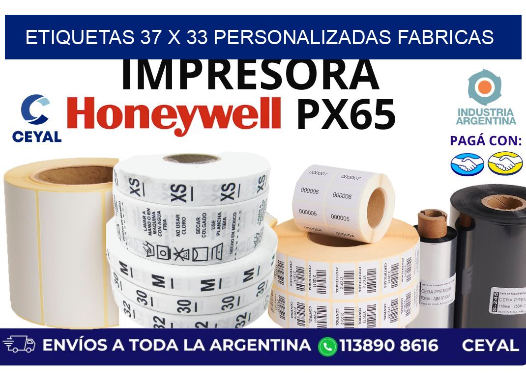 etiquetas 37 x 33 personalizadas fabricas