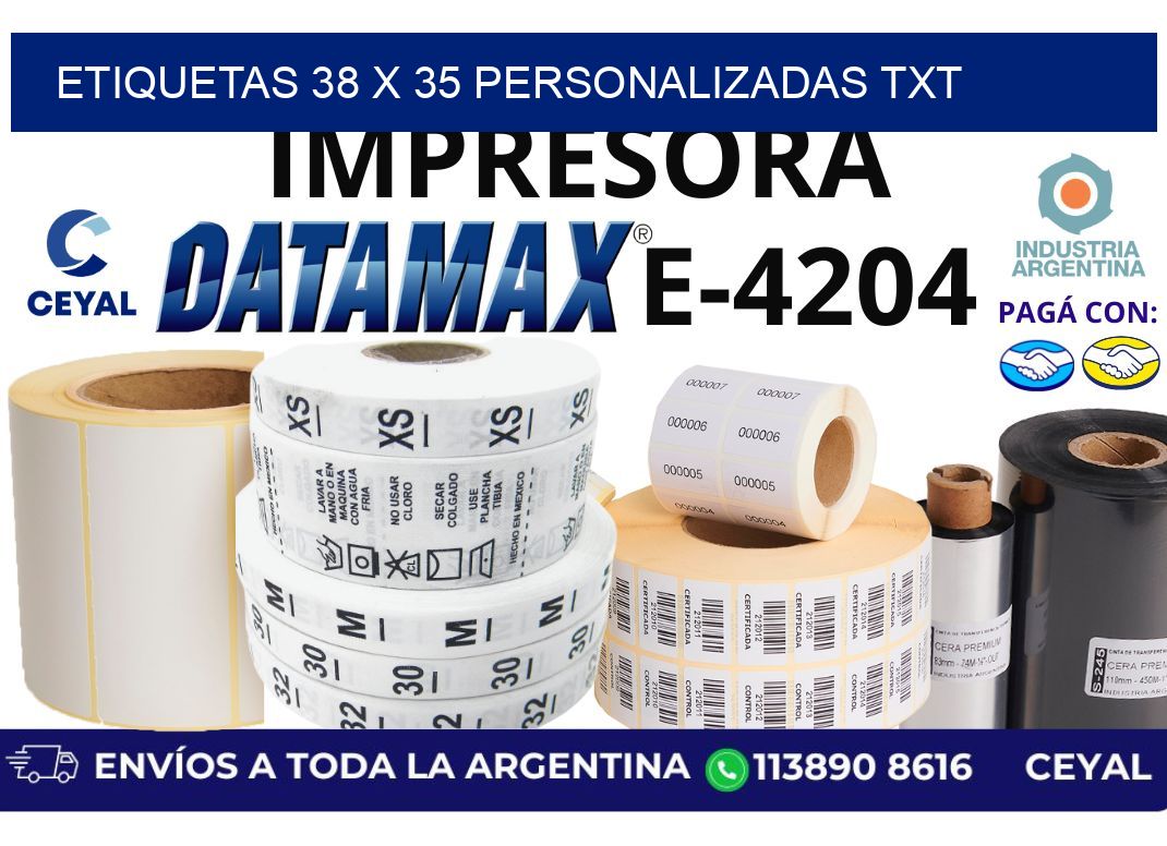 etiquetas 38 x 35 personalizadas txt