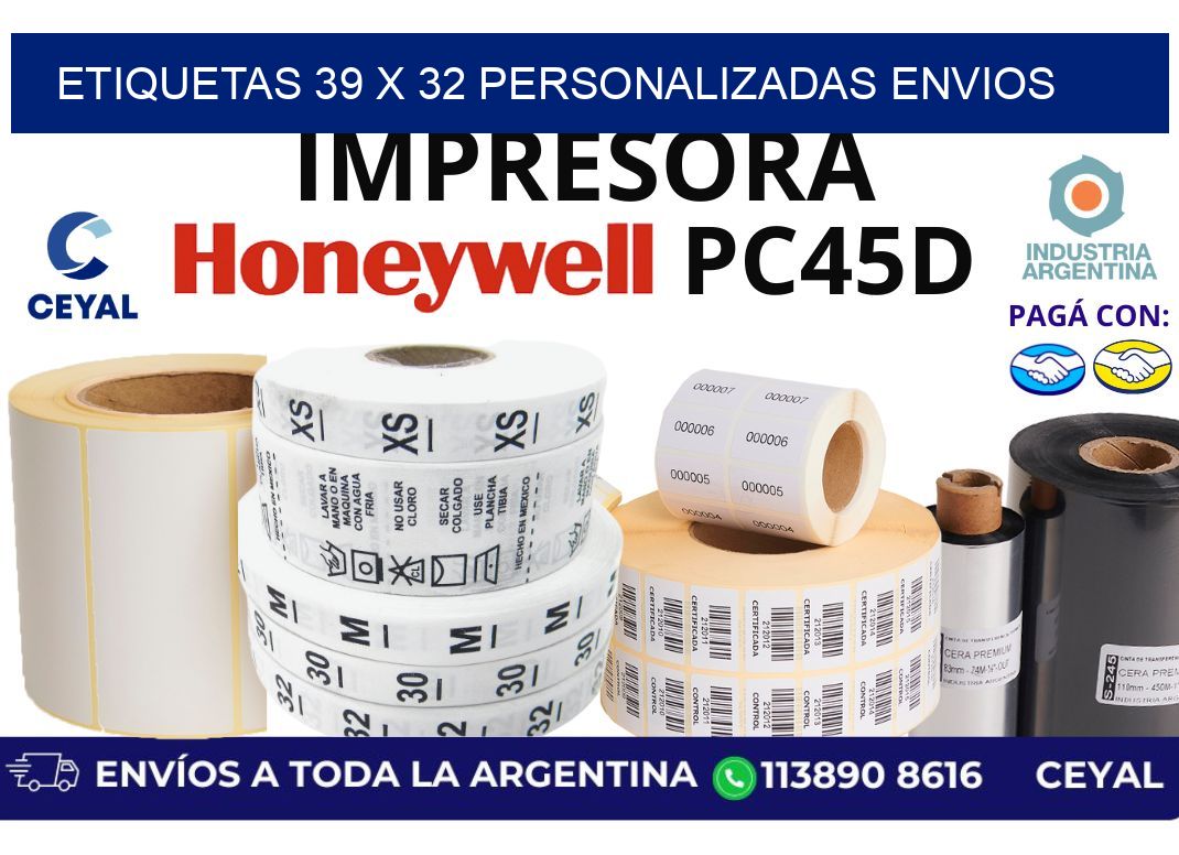 etiquetas 39 x 32 personalizadas envios