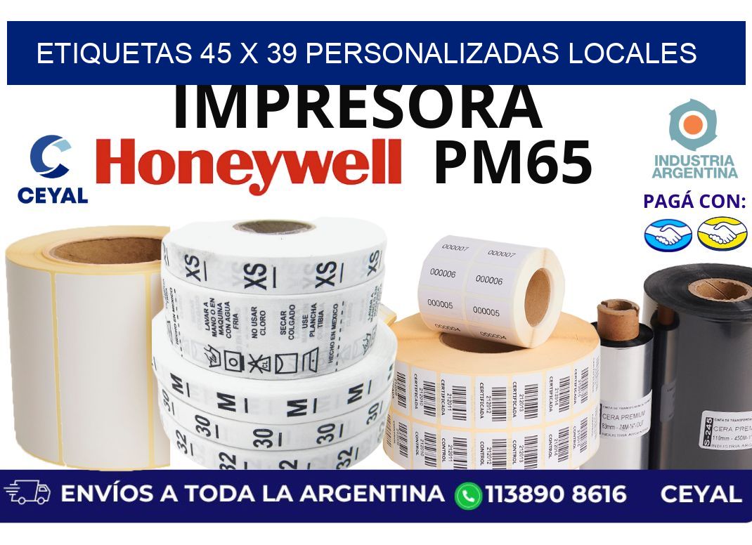 etiquetas 45 x 39 personalizadas locales