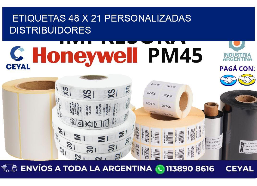 etiquetas 48 x 21 personalizadas distribuidores