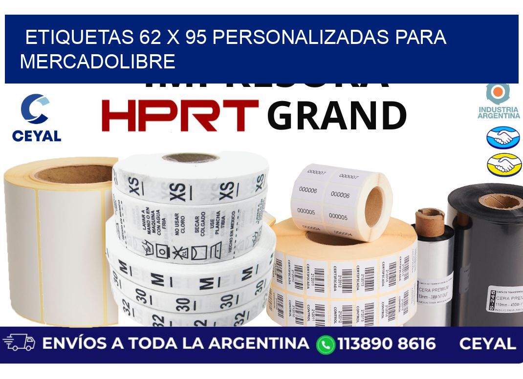 etiquetas 62 x 95 personalizadas para mercadolibre