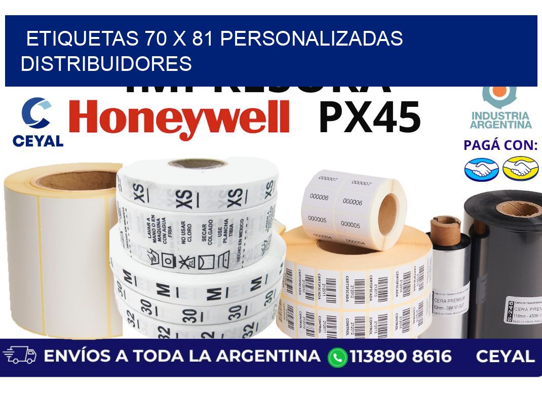 etiquetas 70 x 81 personalizadas distribuidores