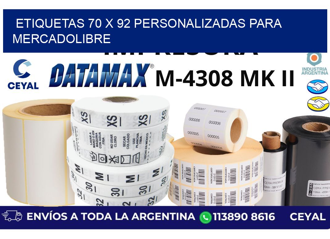 etiquetas 70 x 92 personalizadas para mercadolibre