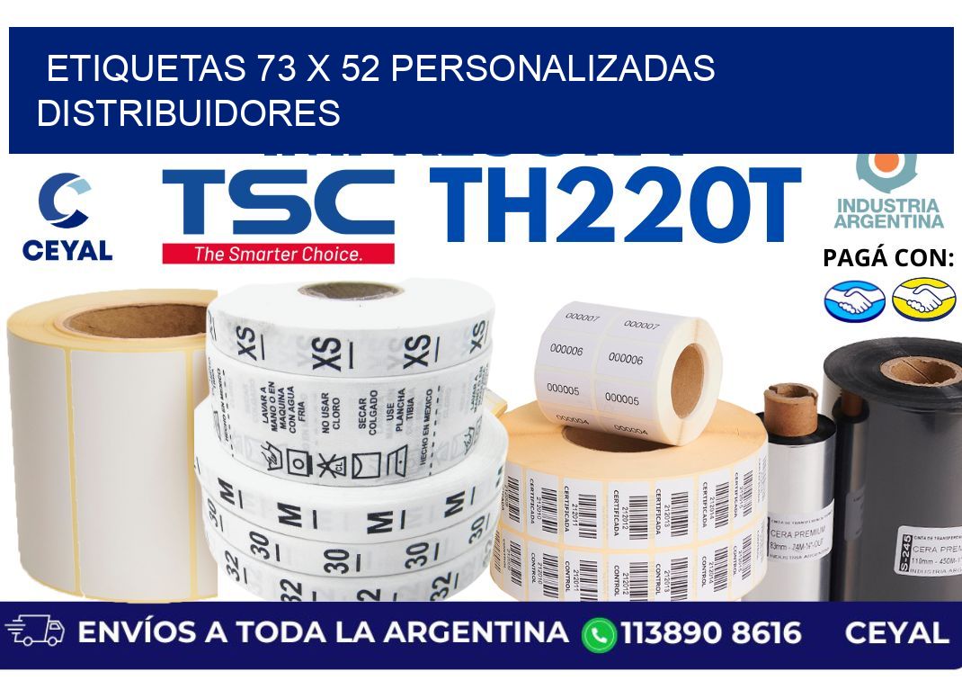 etiquetas 73 x 52 personalizadas distribuidores