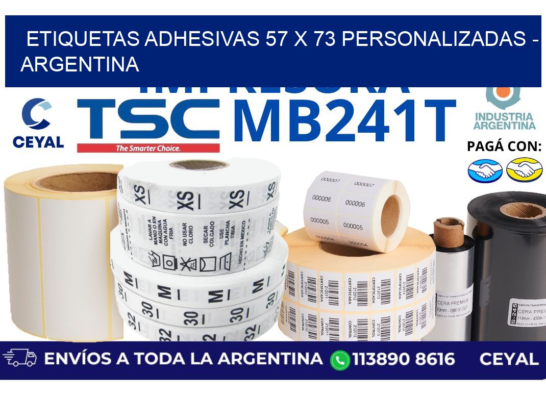 etiquetas adhesivas 57 x 73 personalizadas – Argentina