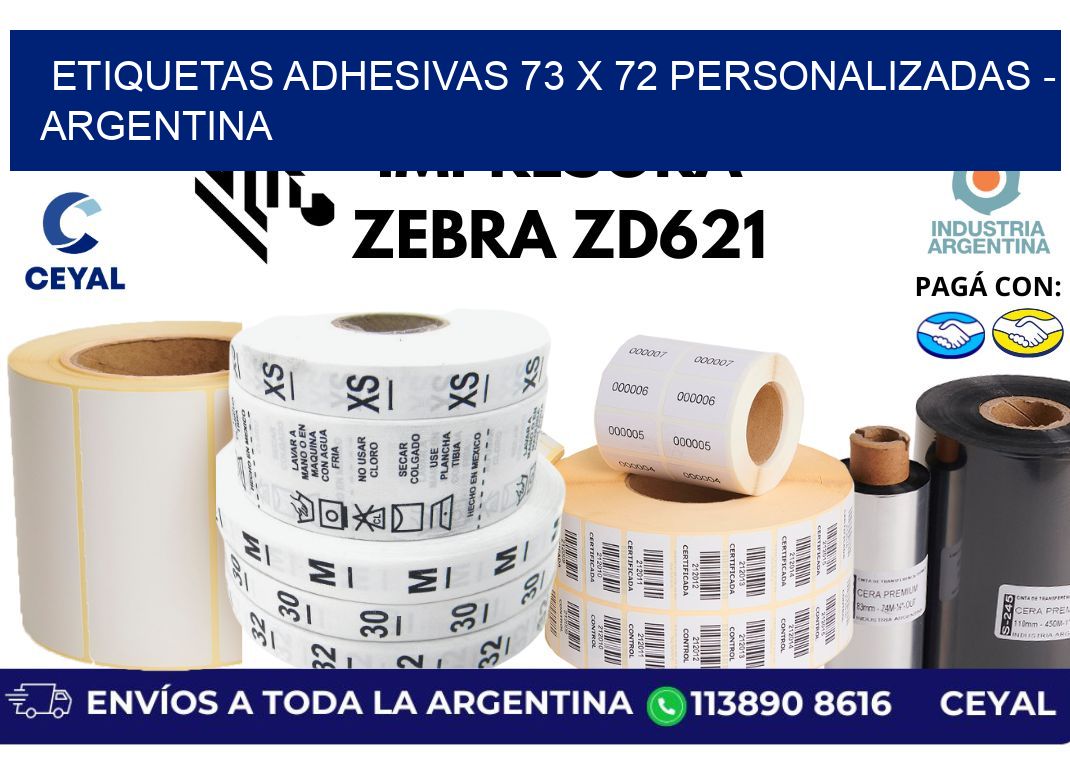 etiquetas adhesivas 73 x 72 personalizadas – Argentina