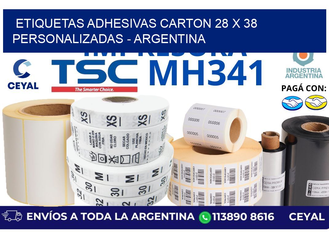 etiquetas adhesivas carton 28 x 38 personalizadas – Argentina