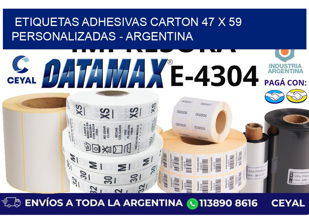 etiquetas adhesivas carton 47 x 59 personalizadas – Argentina