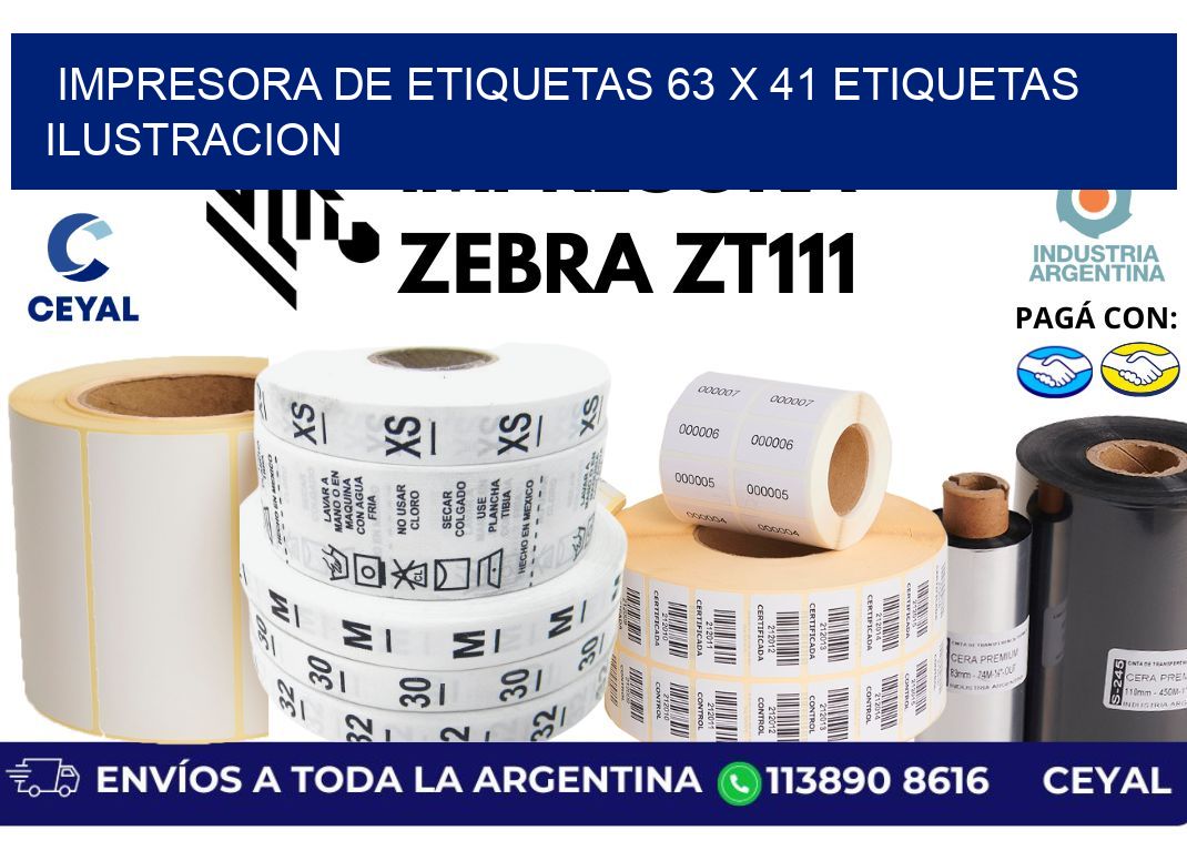 impresora de etiquetas 63 x 41 etiquetas ilustracion