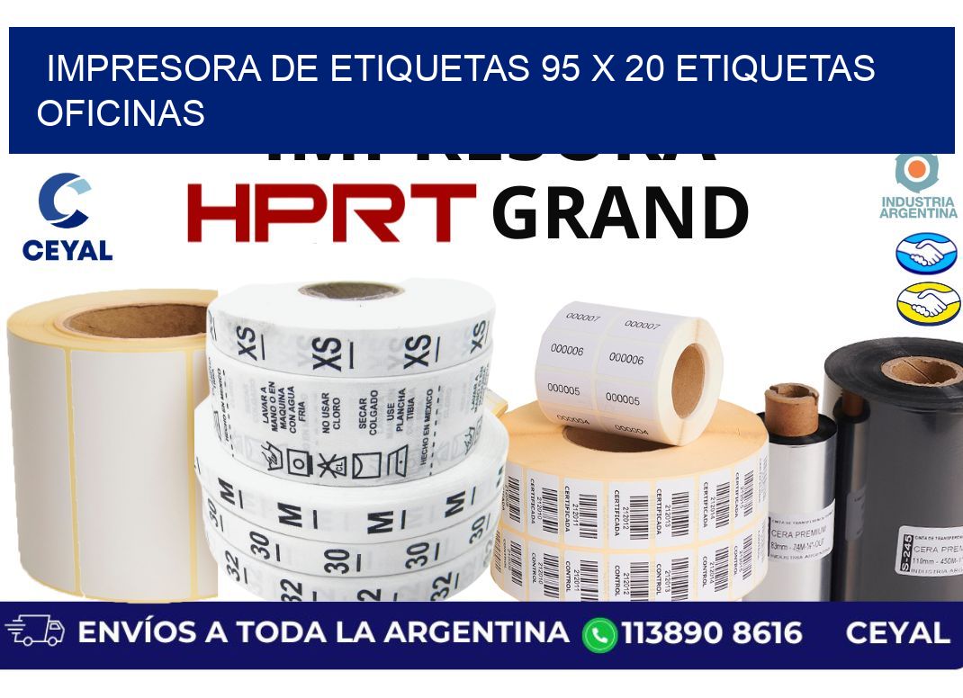 impresora de etiquetas 95 x 20 etiquetas oficinas
