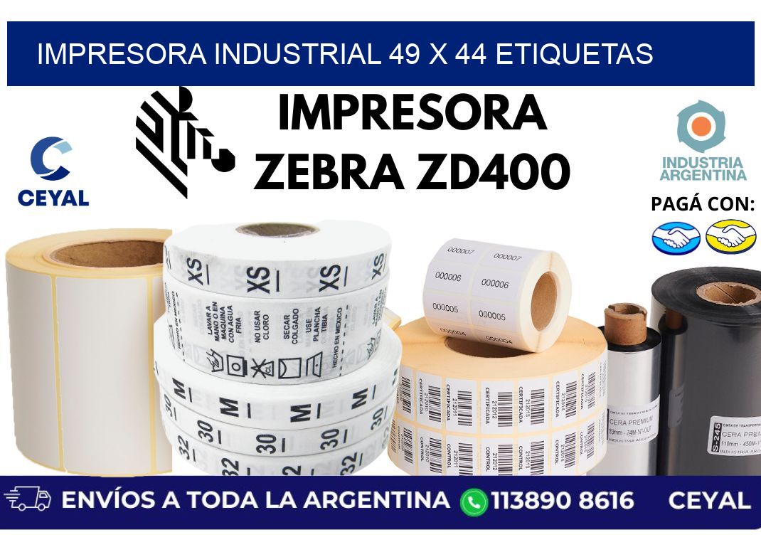 impresora industrial 49 x 44 etiquetas