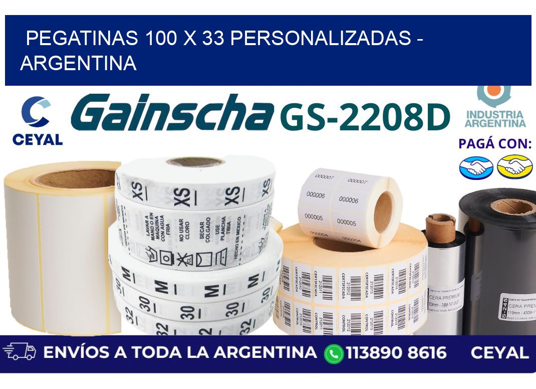pegatinas 100 x 33 personalizadas - Argentina