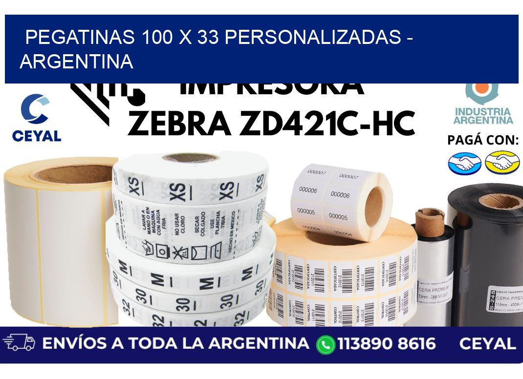 pegatinas 100 x 33 personalizadas - Argentina