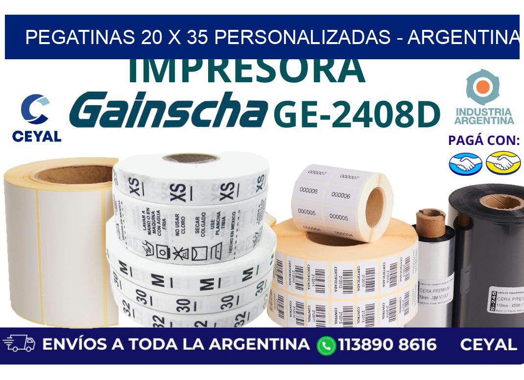 pegatinas 20 x 35 personalizadas - Argentina