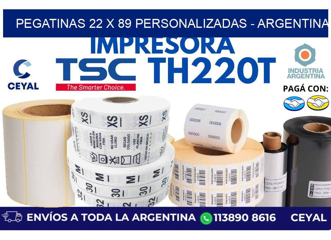 pegatinas 22 x 89 personalizadas - Argentina