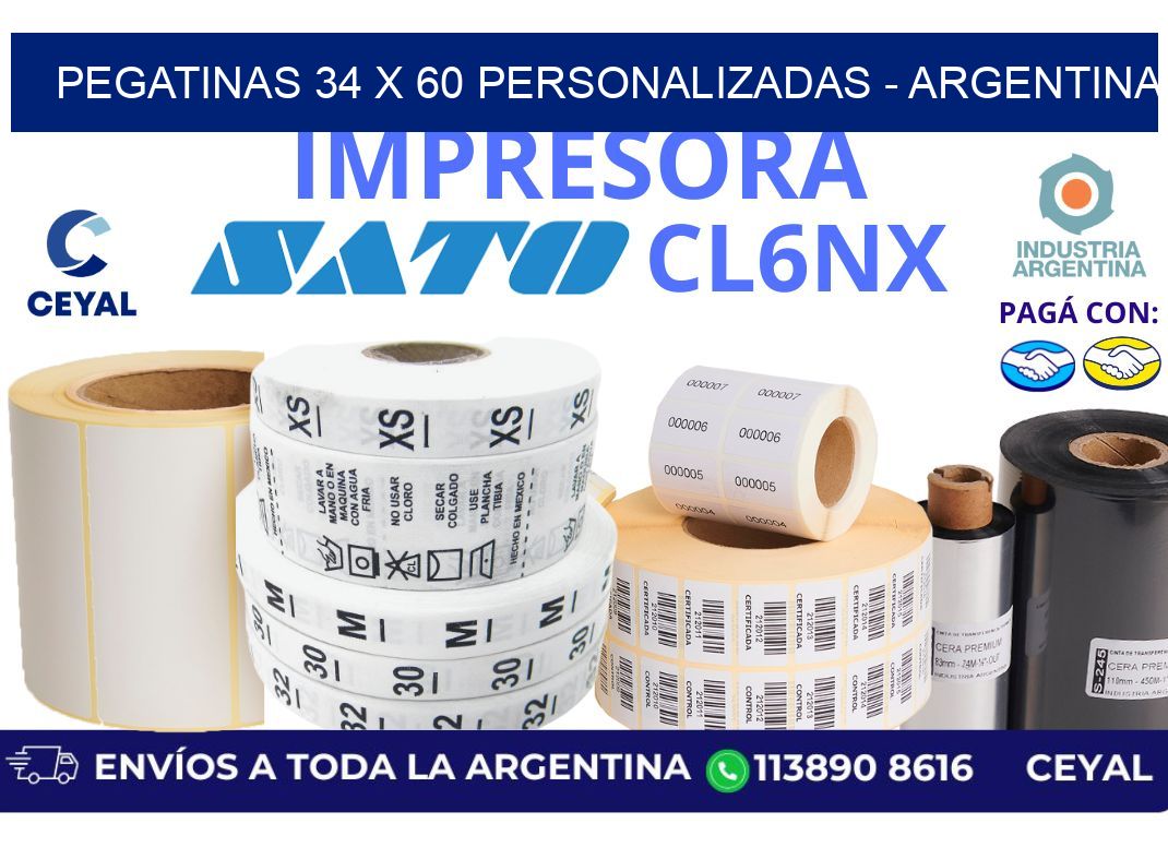 pegatinas 34 x 60 personalizadas - Argentina