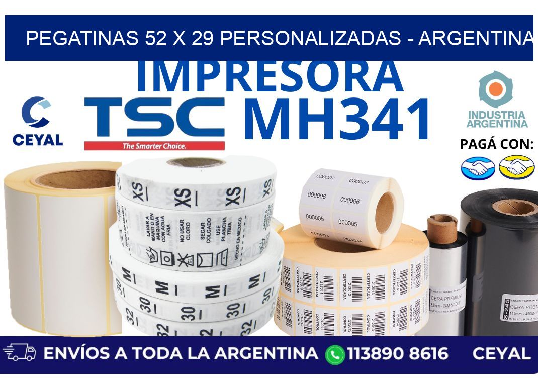 pegatinas 52 x 29 personalizadas - Argentina