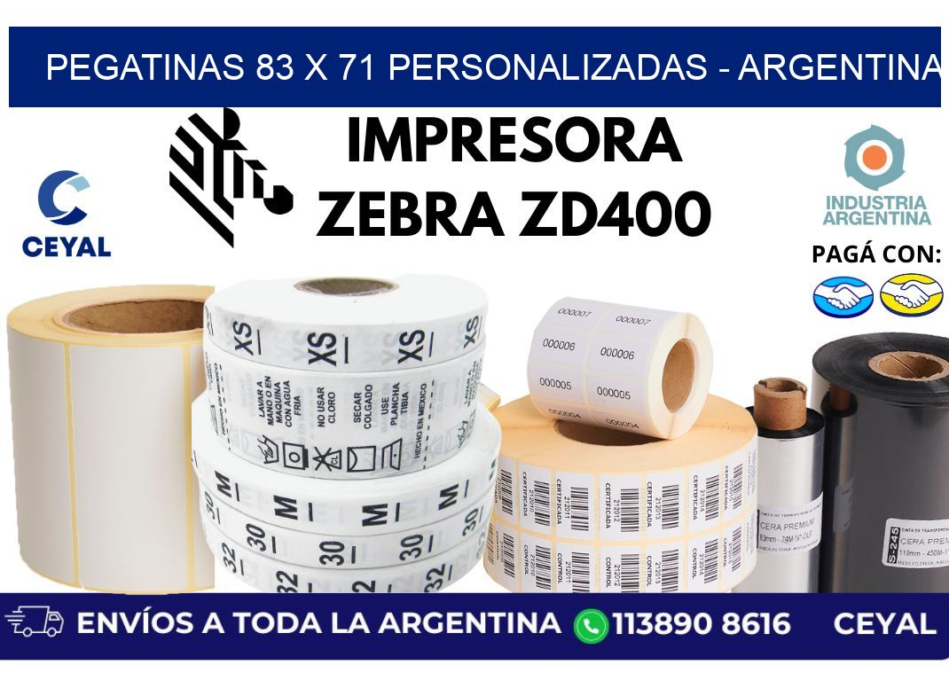 pegatinas 83 x 71 personalizadas - Argentina