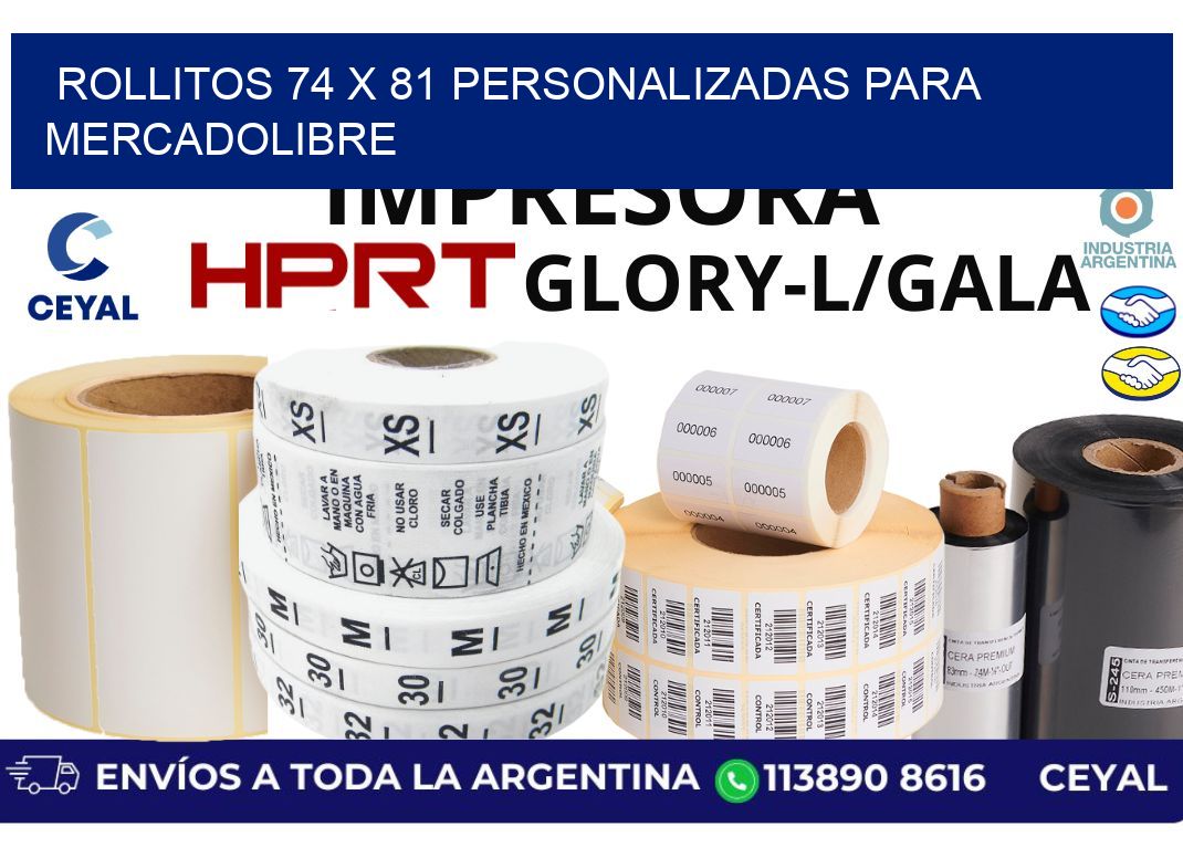 rollitos 74 x 81 personalizadas para mercadolibre