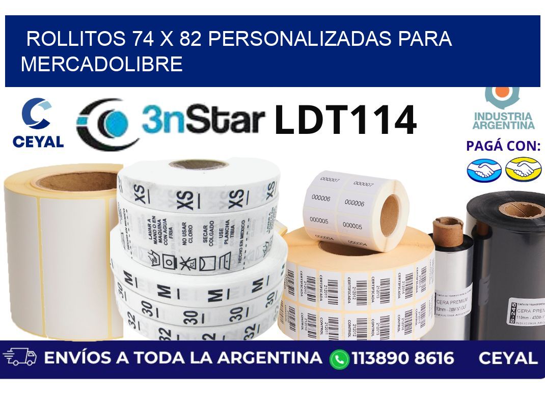 rollitos 74 x 82 personalizadas para mercadolibre