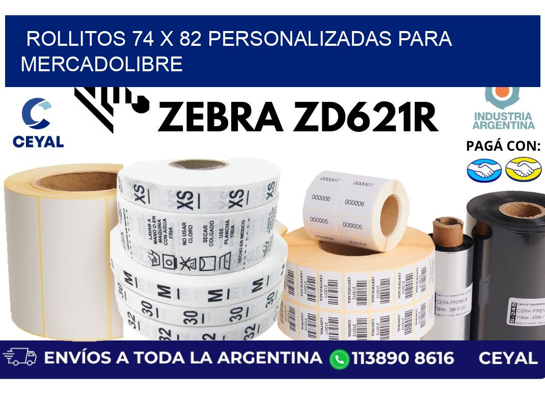 rollitos 74 x 82 personalizadas para mercadolibre