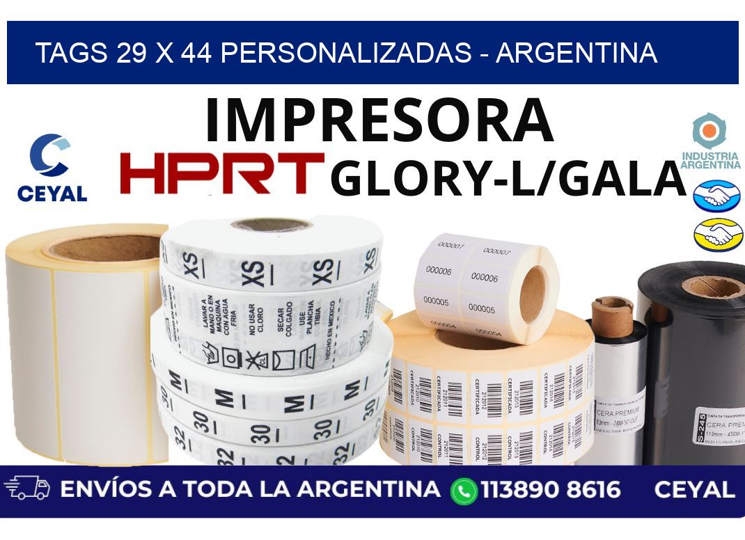 tags 29 x 44 personalizadas - Argentina