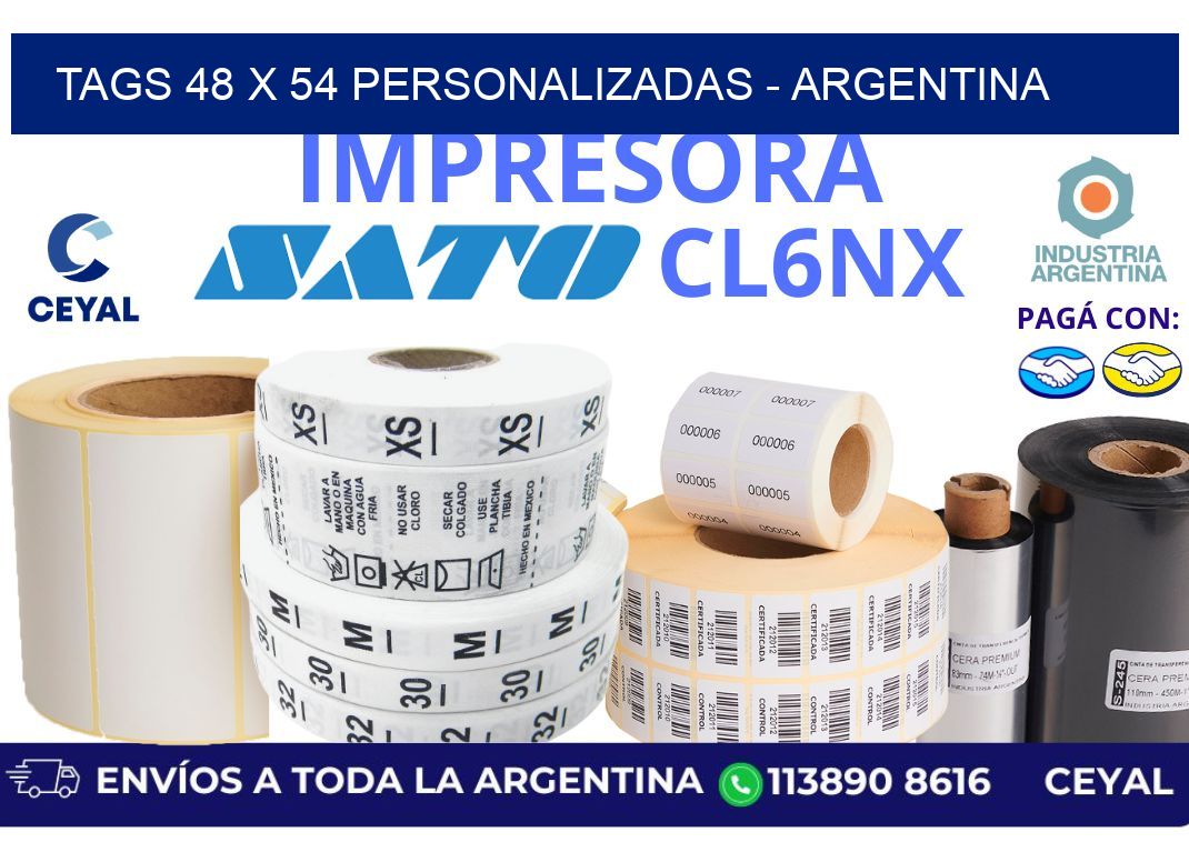 tags 48 x 54 personalizadas – Argentina